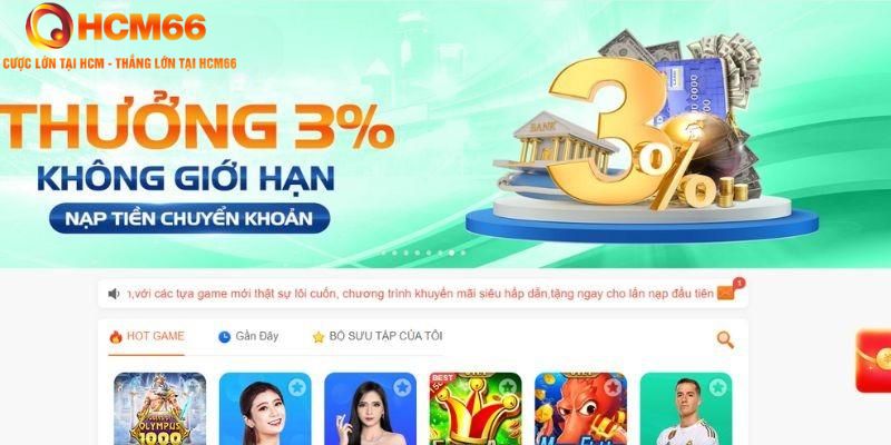 Đa dạng khuyến mãi HCM66 cho người chơi